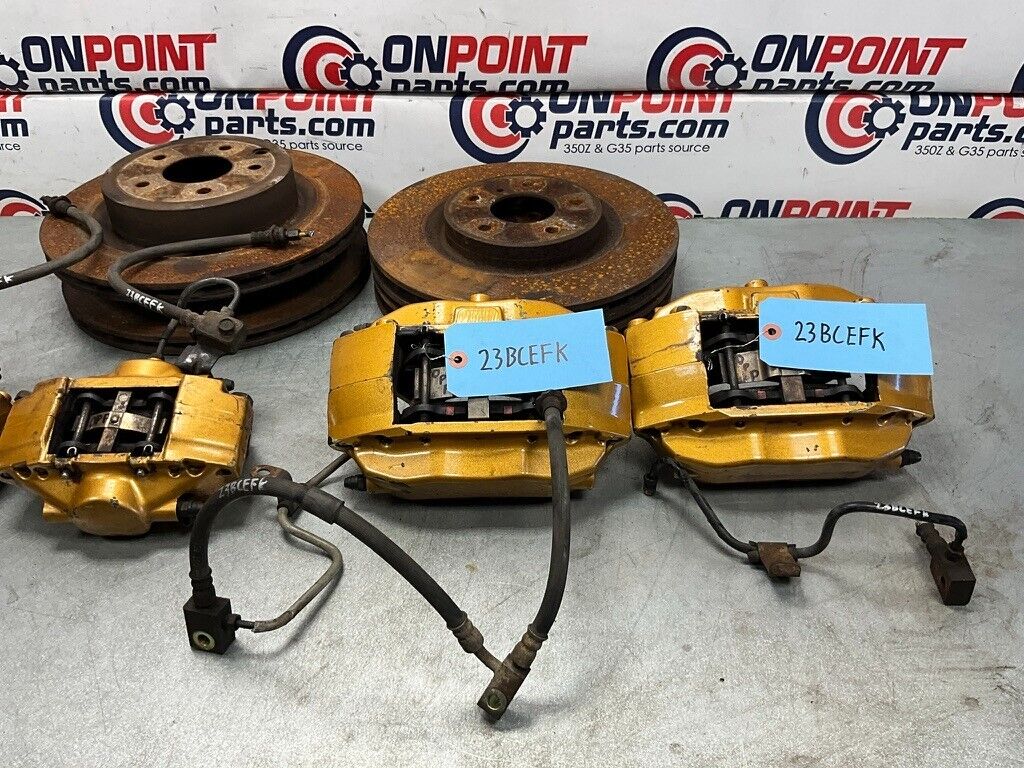 2003 Infiniti V35 G35 Complete Brembo Brake Calipers Set with Rotors OEM 23BCEFK - On Point Parts Inc