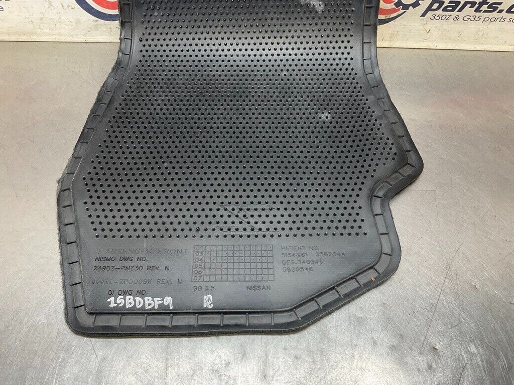2005 Nissan Z33 350Z Passenger Right Front Carpet Floor Mat OEM 15BDBF9 - On Point Parts Inc