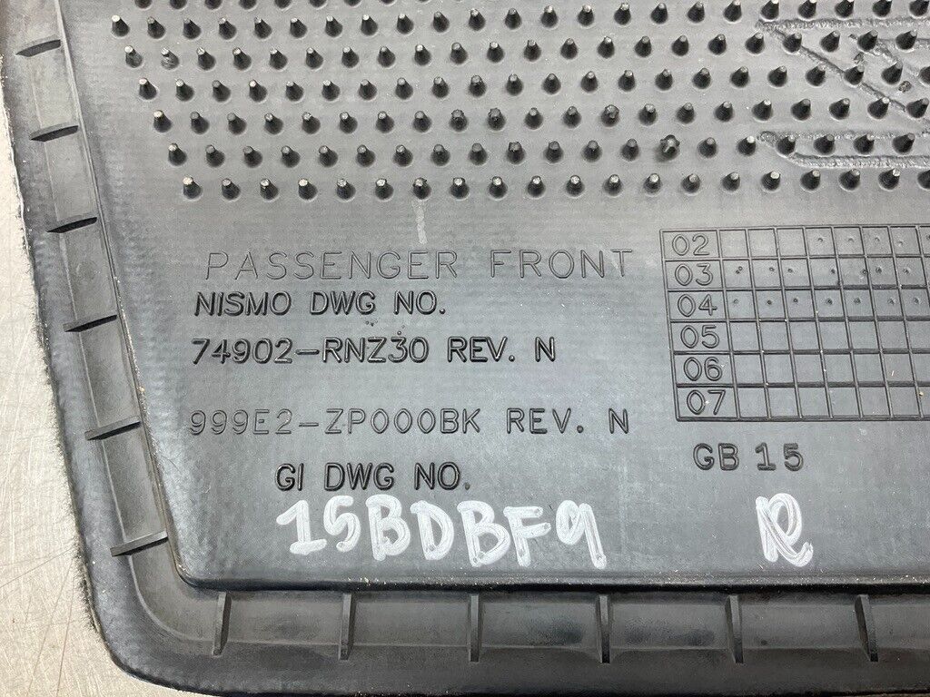 2005 Nissan Z33 350Z Passenger Right Front Carpet Floor Mat OEM 15BDBF9 - On Point Parts Inc