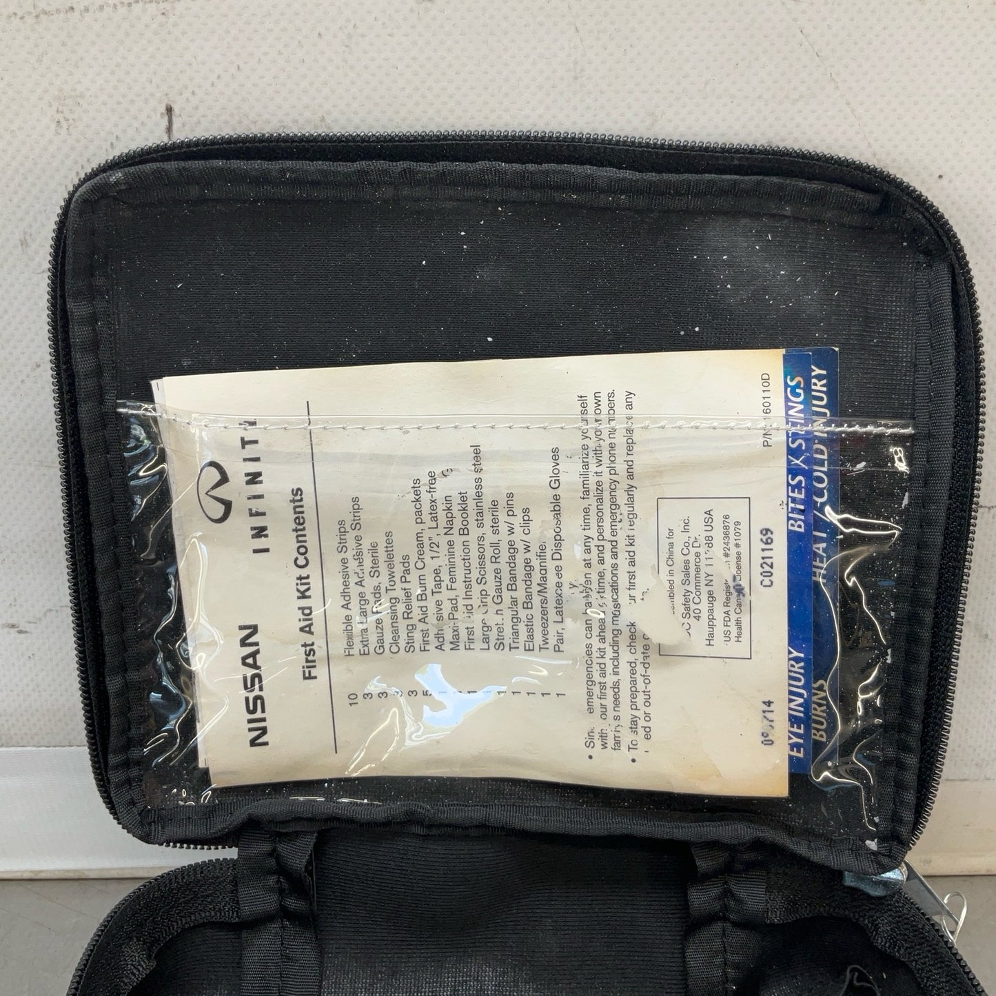 2015 Infiniti V36 G37 Front First Aid Kit Case 999M1YQ010 Oem 12Bd4Gc - On Point Parts Inc
