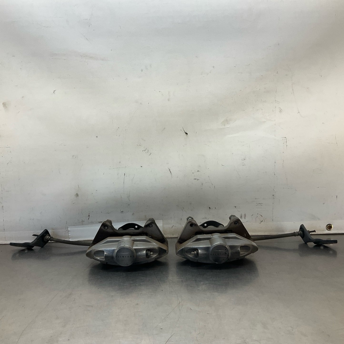 08-15 G37 Q50 Q60 Akebono Big Brake Caliper Set Oem 12Bd4G0 - On Point Parts Inc
