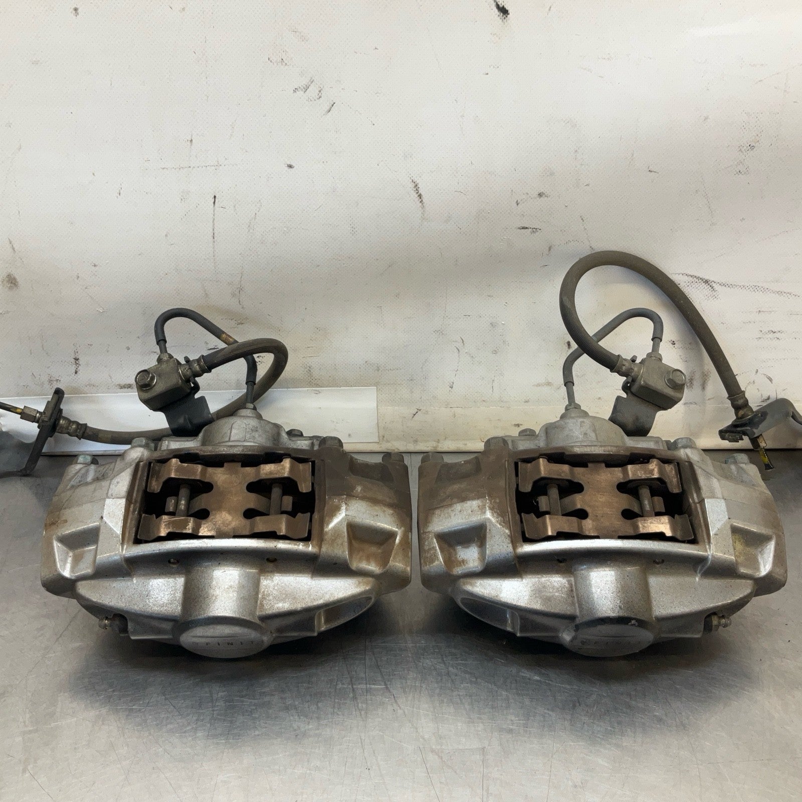 08-15 G37 Q50 Q60 Akebono Big Brake Caliper Set Oem 12Bd4G0 - On Point Parts Inc