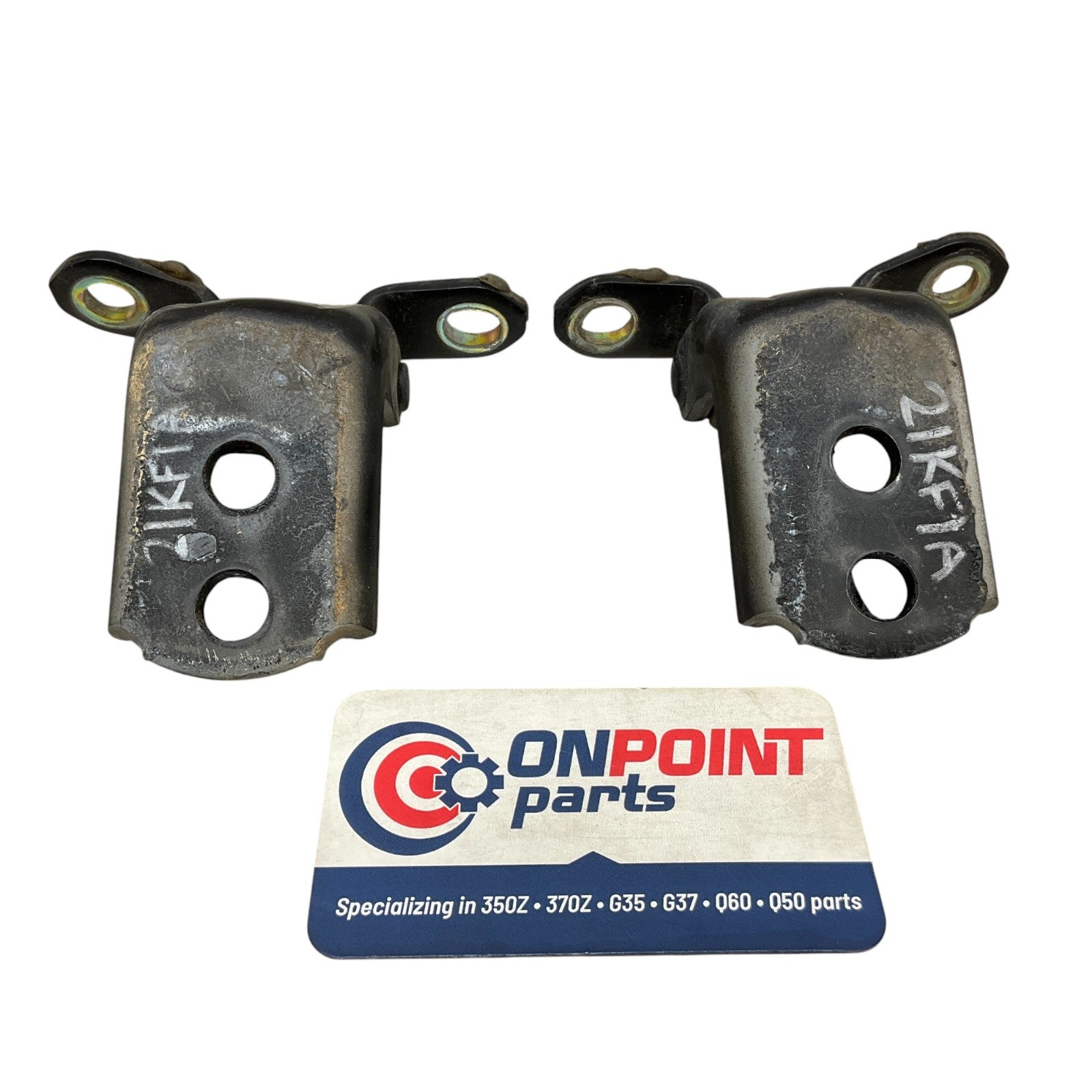 03-07 G35 Coupe Front Driver Door Hinges 80401Am800 Oem K1F - On Point Parts Inc