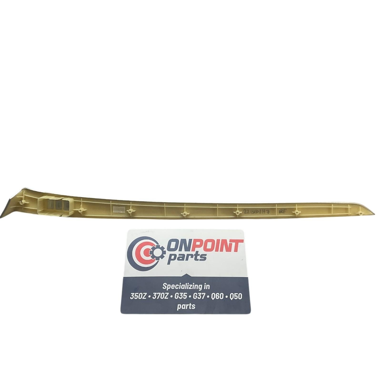 08-10 Infiniti G37 Sedan Right Front Door Panel Metal Trim 80922JU40B OEM Byh - On Point Parts Inc