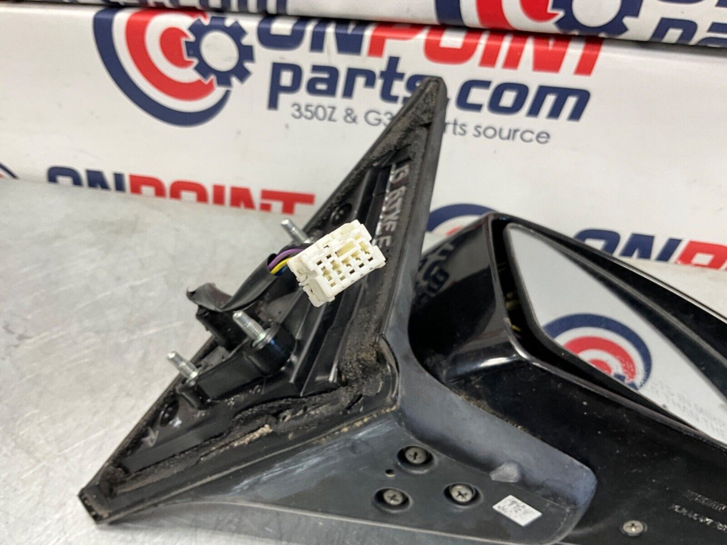 03-07 Infiniti G35 Coupe Passenger Powered Side Mirror Black/KH3 K6301AM865 OEM