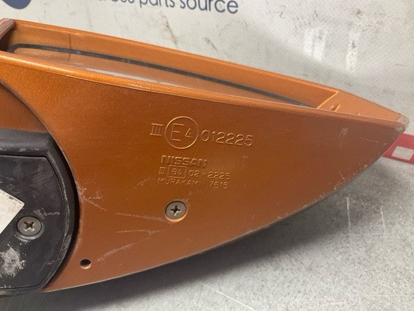 03-09 Nissan 350Z Passenger Power Side Mirror Orange K6301CD060 OEM 24Bbqge
