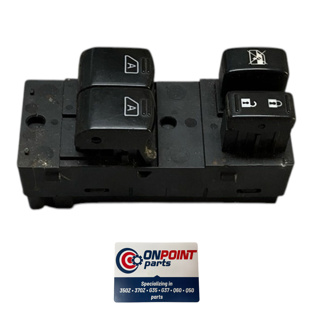 08-09 Infiniti G37 Driver Fr Master Door Window Lock Switch 25401Jl40E Oem Fyh
