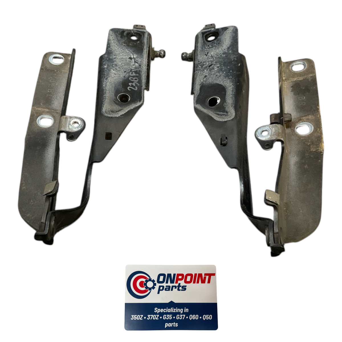 08-09 Infiniti G37 Front Hood Hinges 65400Jl00B Oem Fyh