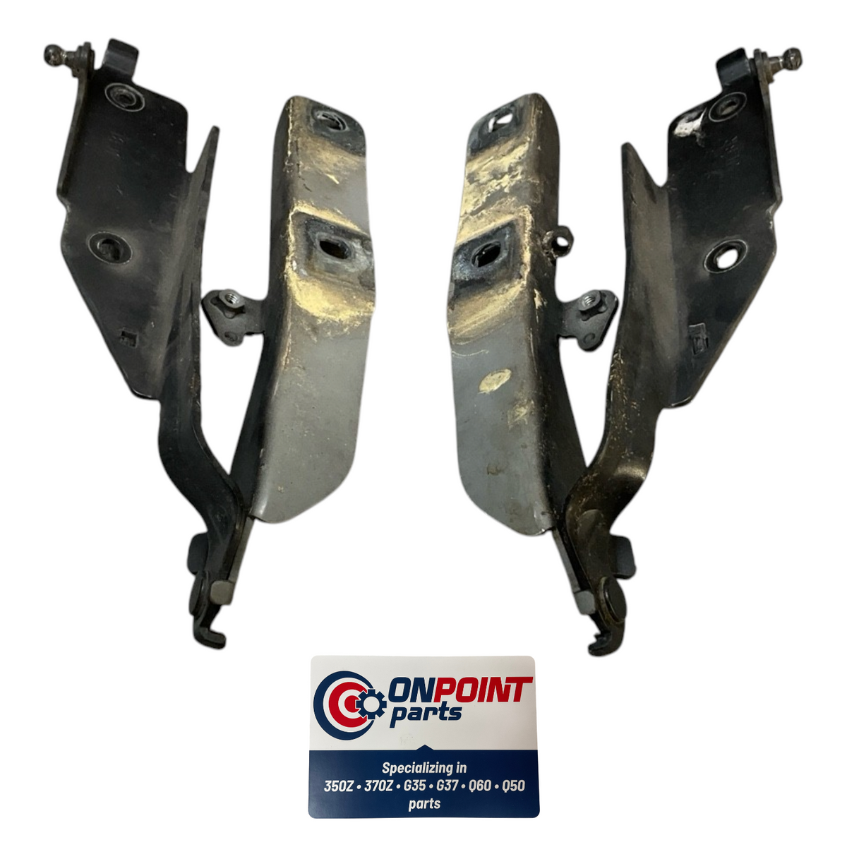 08-09 Infiniti G37 Front Hood Hinges 65400Jl00B Oem Fyh
