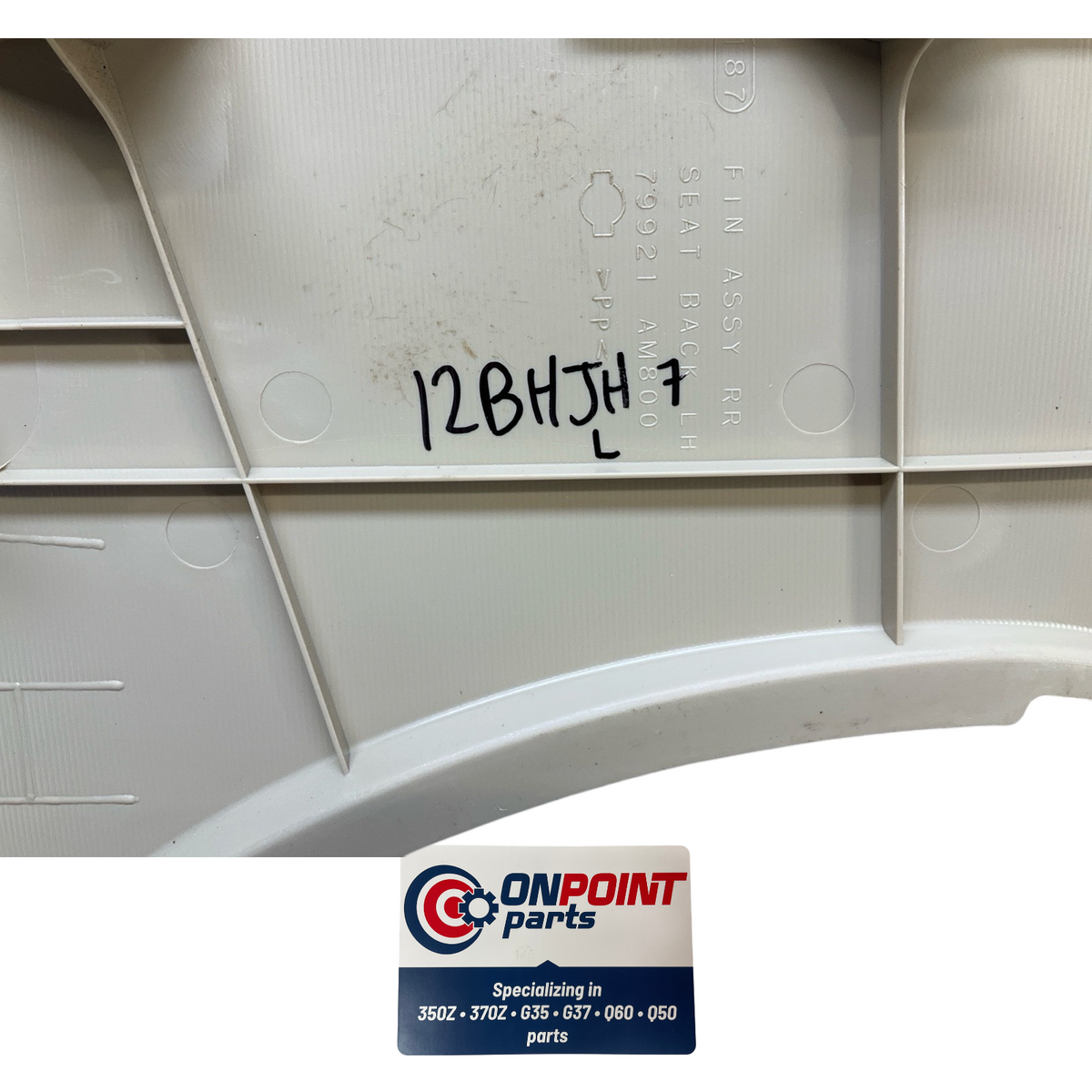 03-05 Infiniti G35 Driver Rear Seat Back Trim 79921Am800 Oem Hjh
