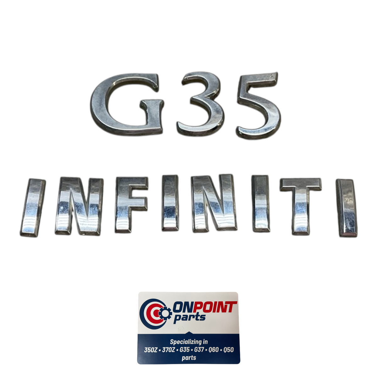 03-07 Infiniti G35 Rear Trunk Hatch Lid Emblem Ornament 84895Am800 Oem Hjh