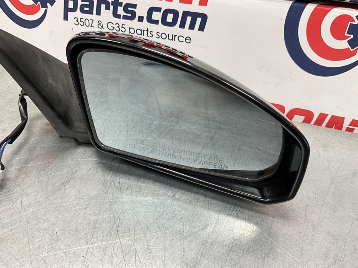 03-07 Infiniti G35 Coupe Passenger Powered Side Mirror Black/KH3 K6301AM865 OEM