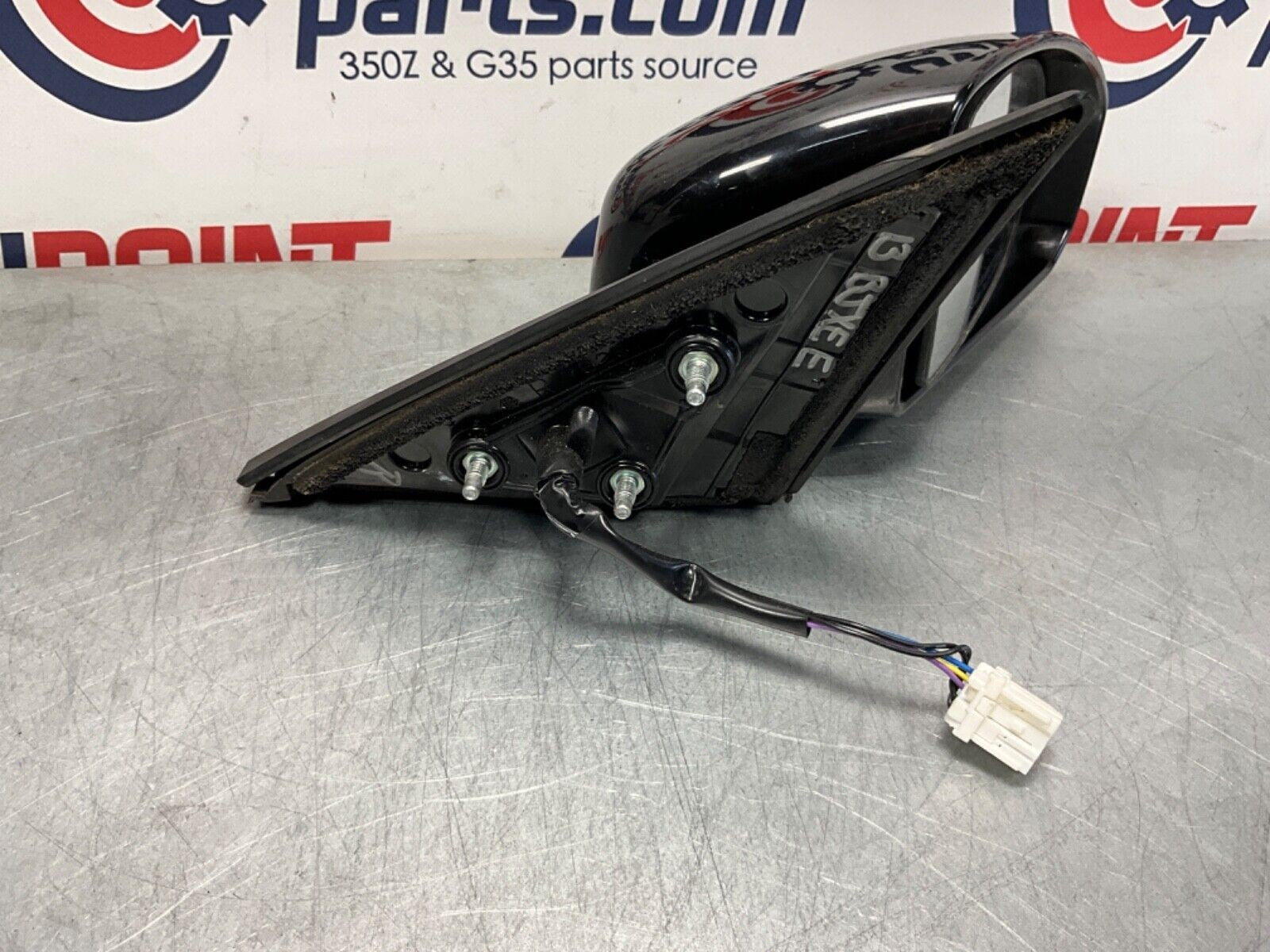 03-07 Infiniti G35 Coupe Passenger Powered Side Mirror Black/KH3 K6301AM865 OEM