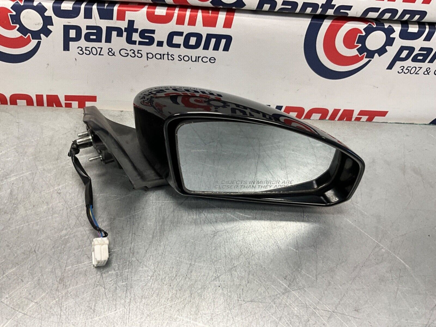 03-07 Infiniti G35 Coupe Passenger Powered Side Mirror Black/KH3 K6301AM865 OEM
