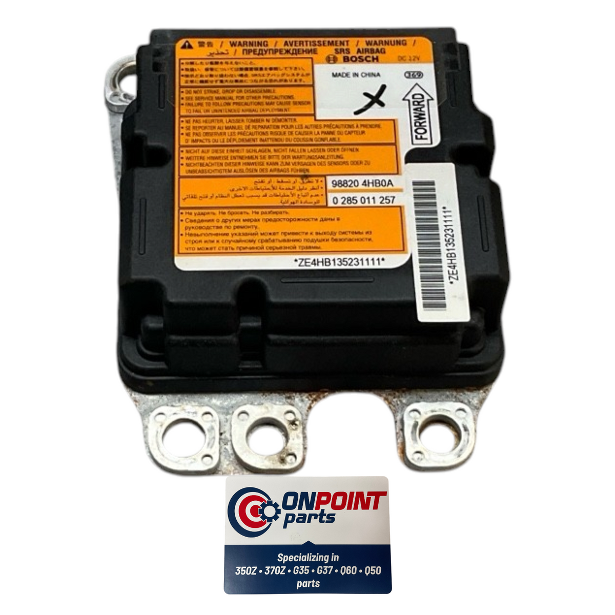 14-16 Infiniti Q50 Front Air Srs Control Module K88204Hb0A Oem G0H