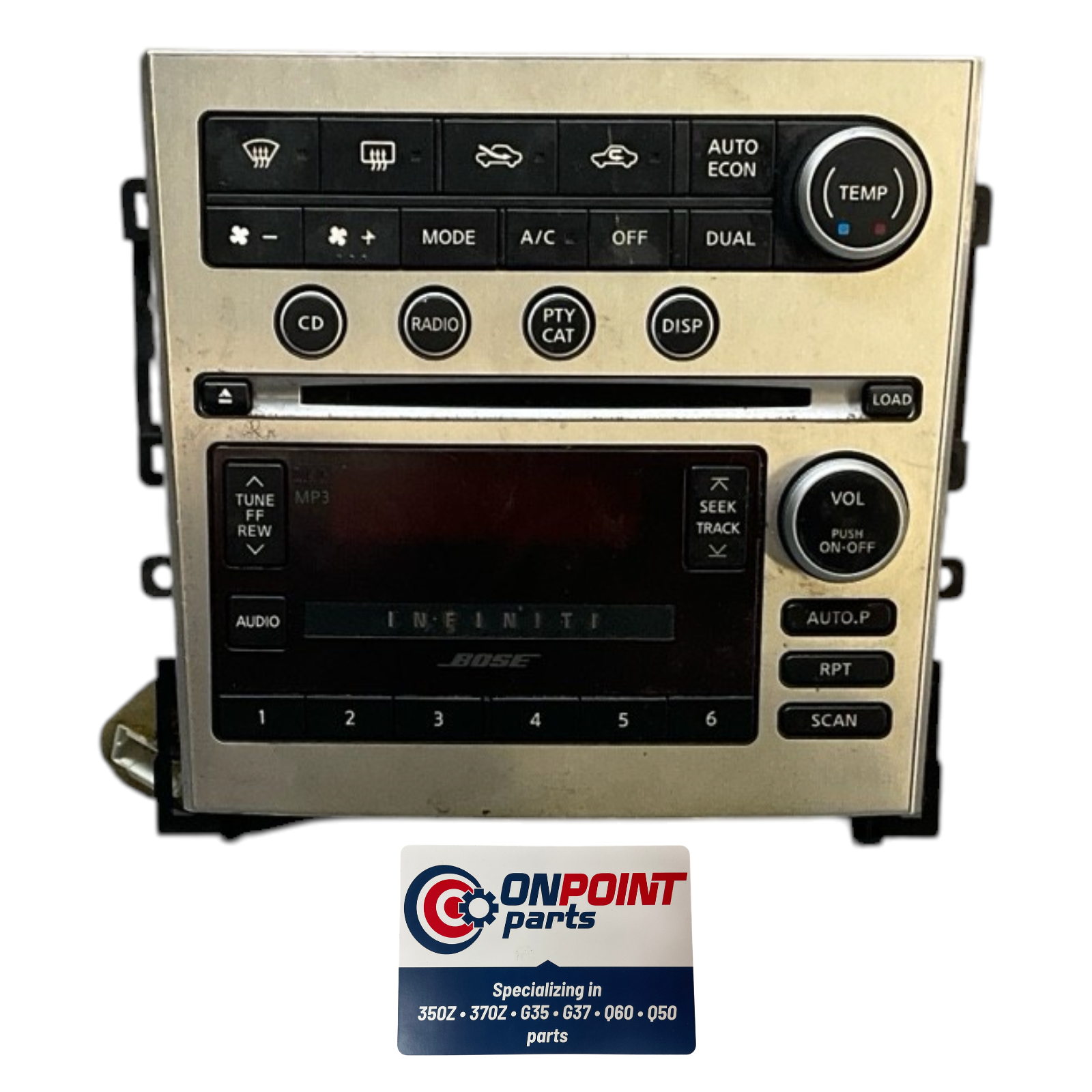 04-07 Infiniti G35 Front Radio Stereo Controls 28041AC706 OEM Edh