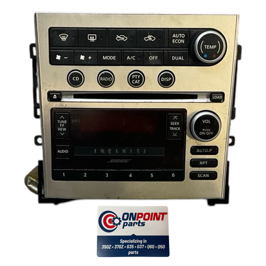 04-07 Infiniti G35 Front Radio Stereo Controls 28041AC706 OEM Edh