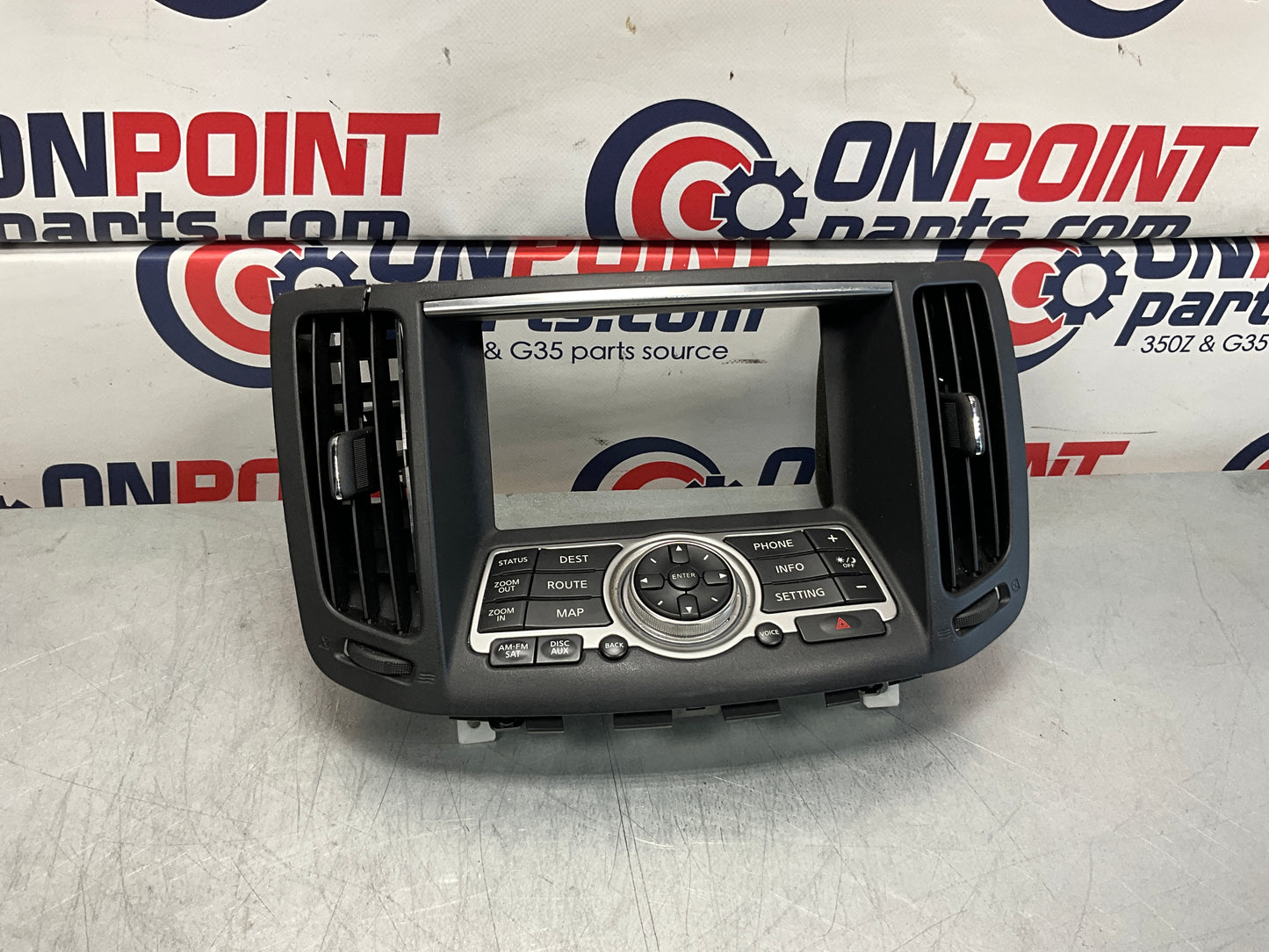2008 Infiniti G37 Center Dash Vent Navigation Control Trim 28395 OEM 21BAXDC - On Point Parts Inc