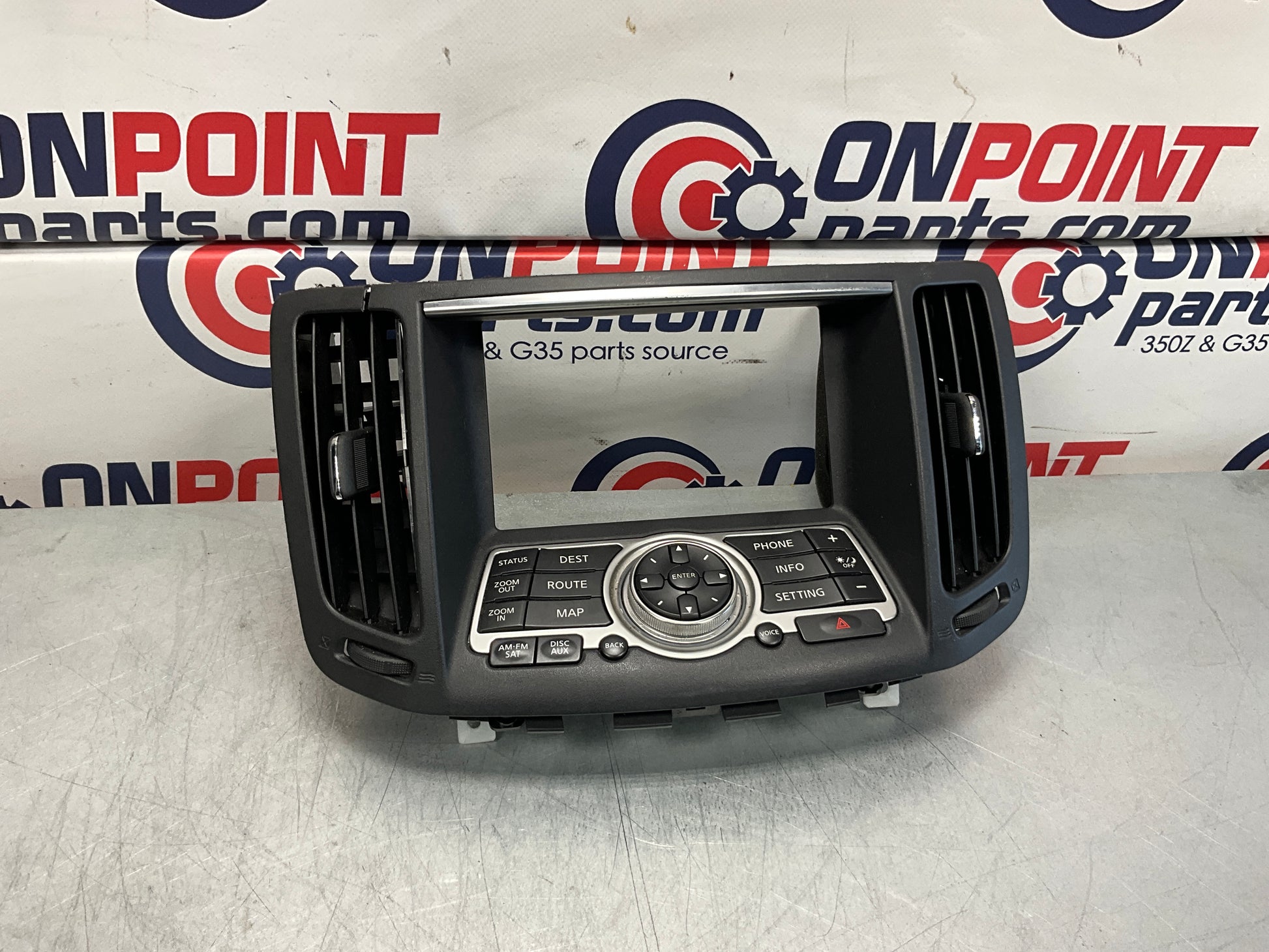 2008 Infiniti G37 Center Dash Vent Navigation Control Trim 28395 OEM 21BAXDC - On Point Parts Inc
