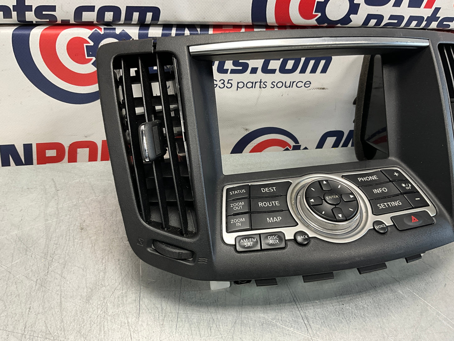 2008 Infiniti G37 Center Dash Vent Navigation Control Trim 28395 OEM 21BAXDC - On Point Parts Inc
