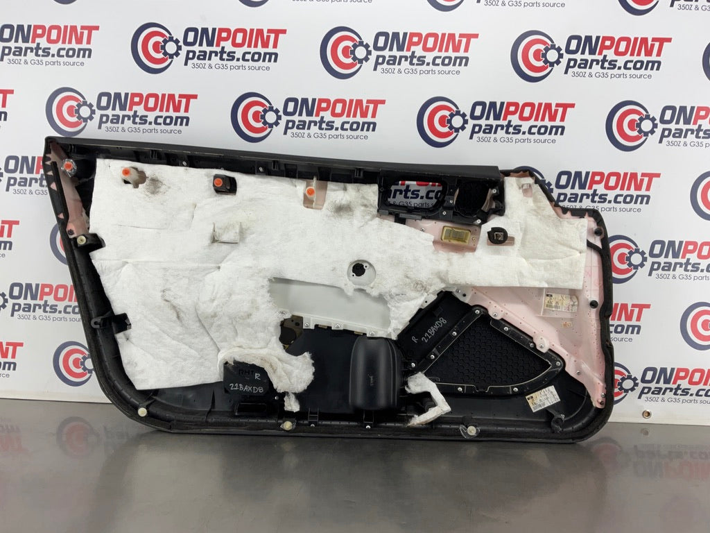 2008 Infiniti G37 Passenger Right Interior Door Panel Trim OEM 21BAXD8 - On Point Parts Inc