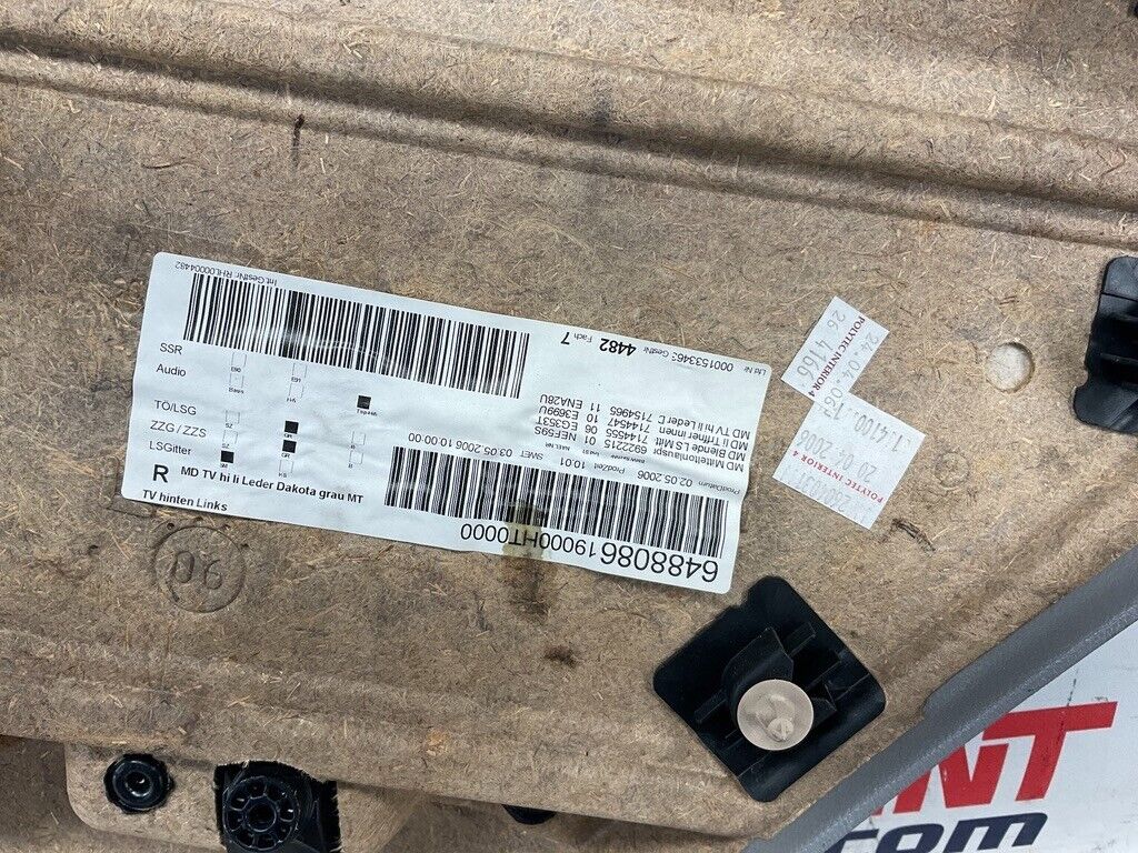 2006 BMW 330i E90 Driver Left Rear Interior Door Panel OEM 12BF1E8 - On Point Parts Inc