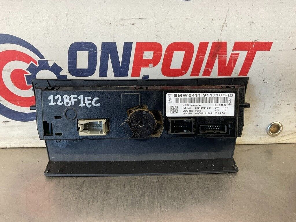 2006 BMW 330i E90 Sedan Center Dash AC Climate Control Switches OEM 12BF1EC - On Point Parts Inc