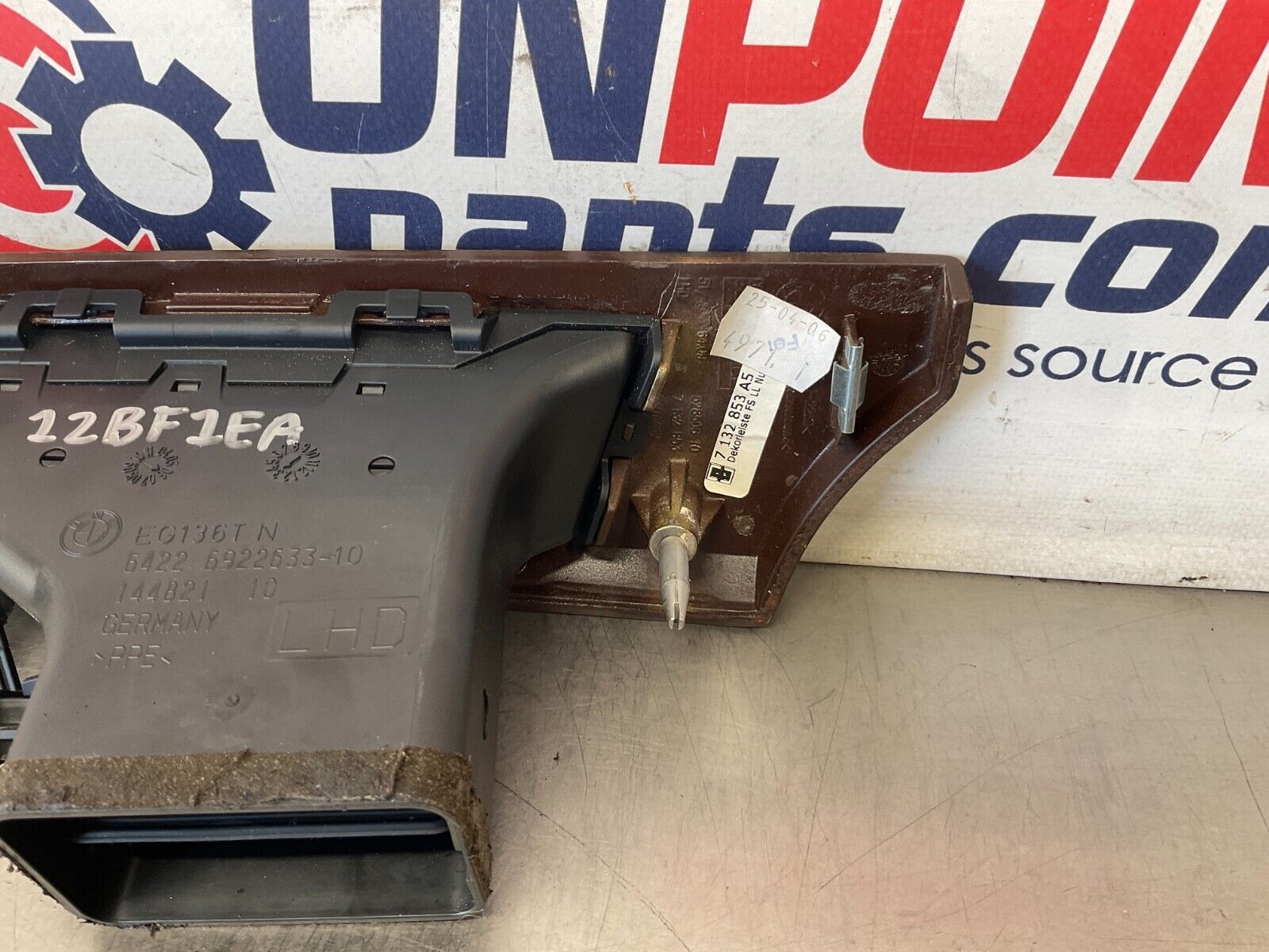 2006 BMW 330i E90 Driver Left Wood Grain Dash Vent OEM 12BF1EA - On Point Parts Inc
