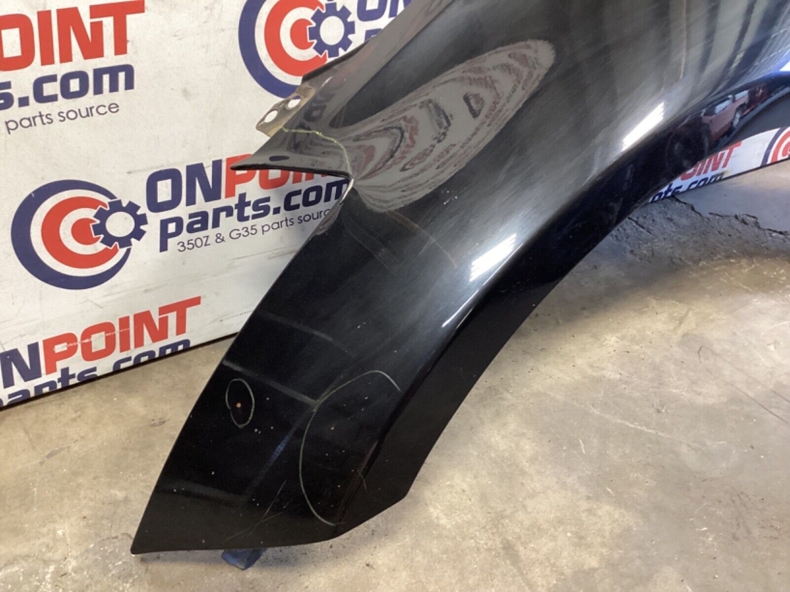 2007 Nissan Z33 350Z Driver Left Front Fender with Emblem OEM 21BGKE5 - On Point Parts Inc