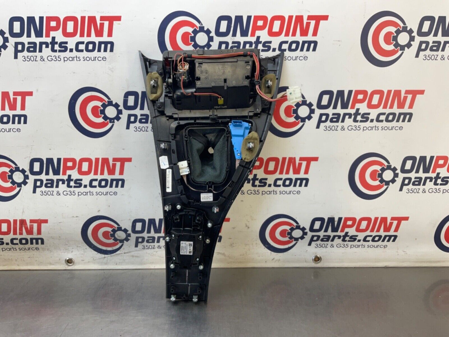 2009 BMW E92 335i Gray Poplar Grain Gear Shifter Bezel with iDrive OEM 15BGSE7 - On Point Parts Inc
