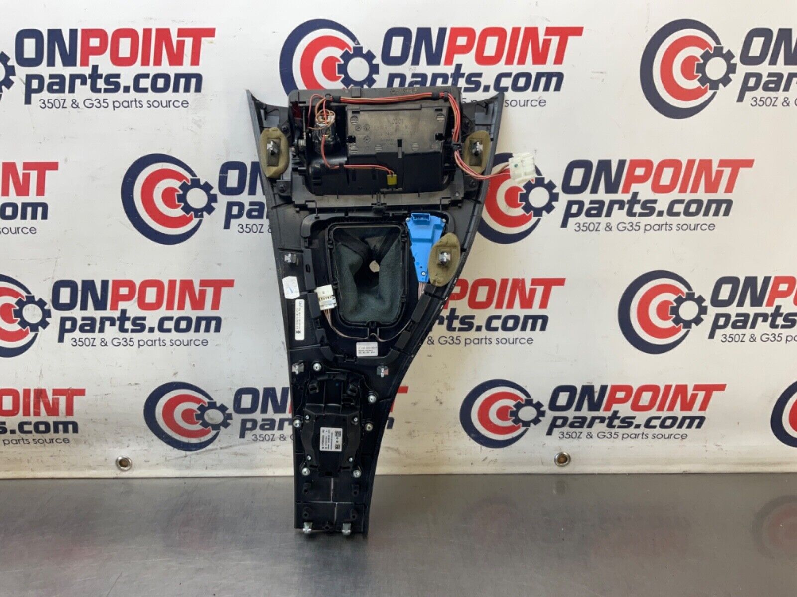 2009 BMW E92 335i Gray Poplar Grain Gear Shifter Bezel with iDrive OEM 15BGSE7 - On Point Parts Inc