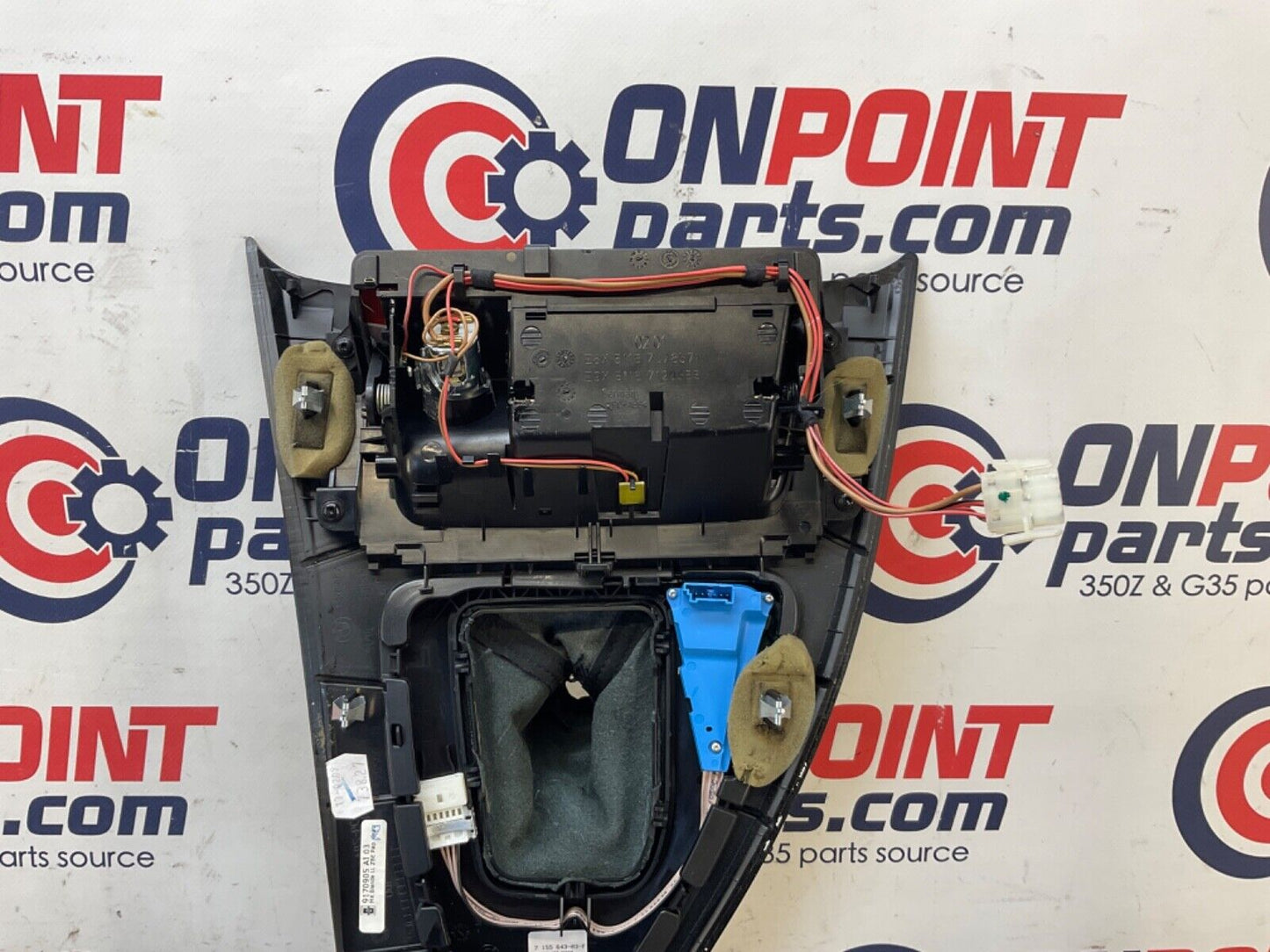 2009 BMW E92 335i Gray Poplar Grain Gear Shifter Bezel with iDrive OEM 15BGSE7 - On Point Parts Inc
