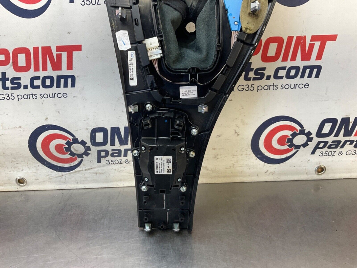 2009 BMW E92 335i Gray Poplar Grain Gear Shifter Bezel with iDrive OEM 15BGSE7 - On Point Parts Inc
