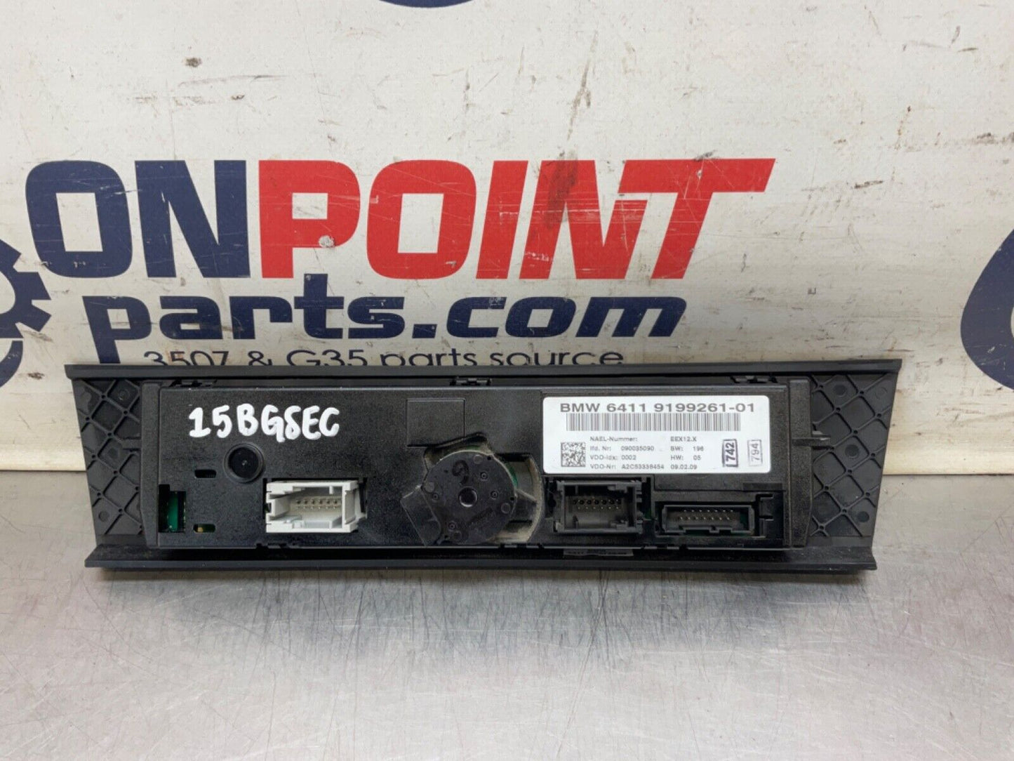 2009 BMW E92 335i AC Climate Control Switches OEM 15BGSEC - On Point Parts Inc