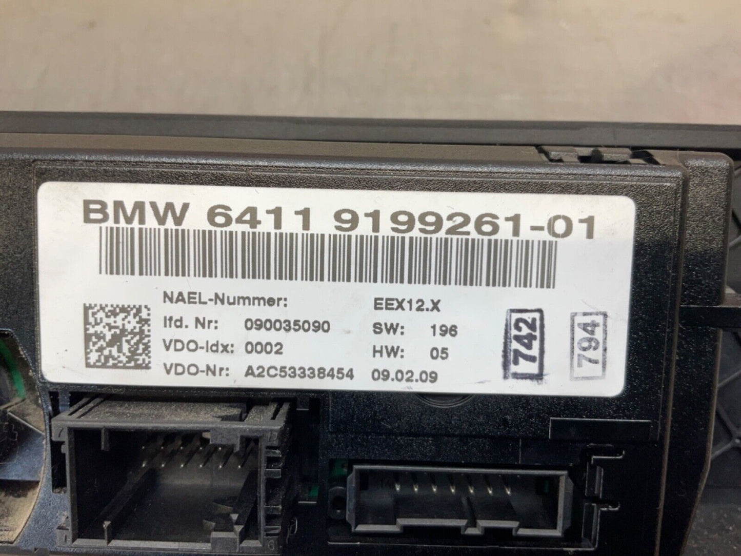 2009 BMW E92 335i AC Climate Control Switches OEM 15BGSEC - On Point Parts Inc