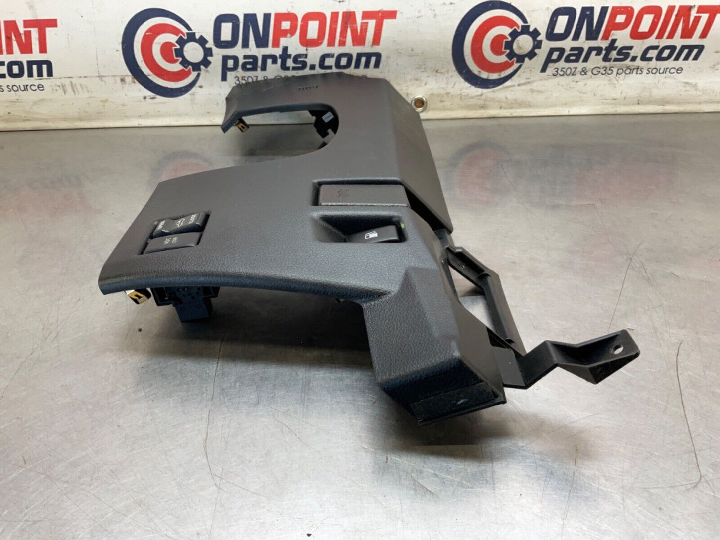 2005 Nissan Z33 350Z Lower Steering Column Panel with Switches OEM 24BHQE7 - On Point Parts Inc
