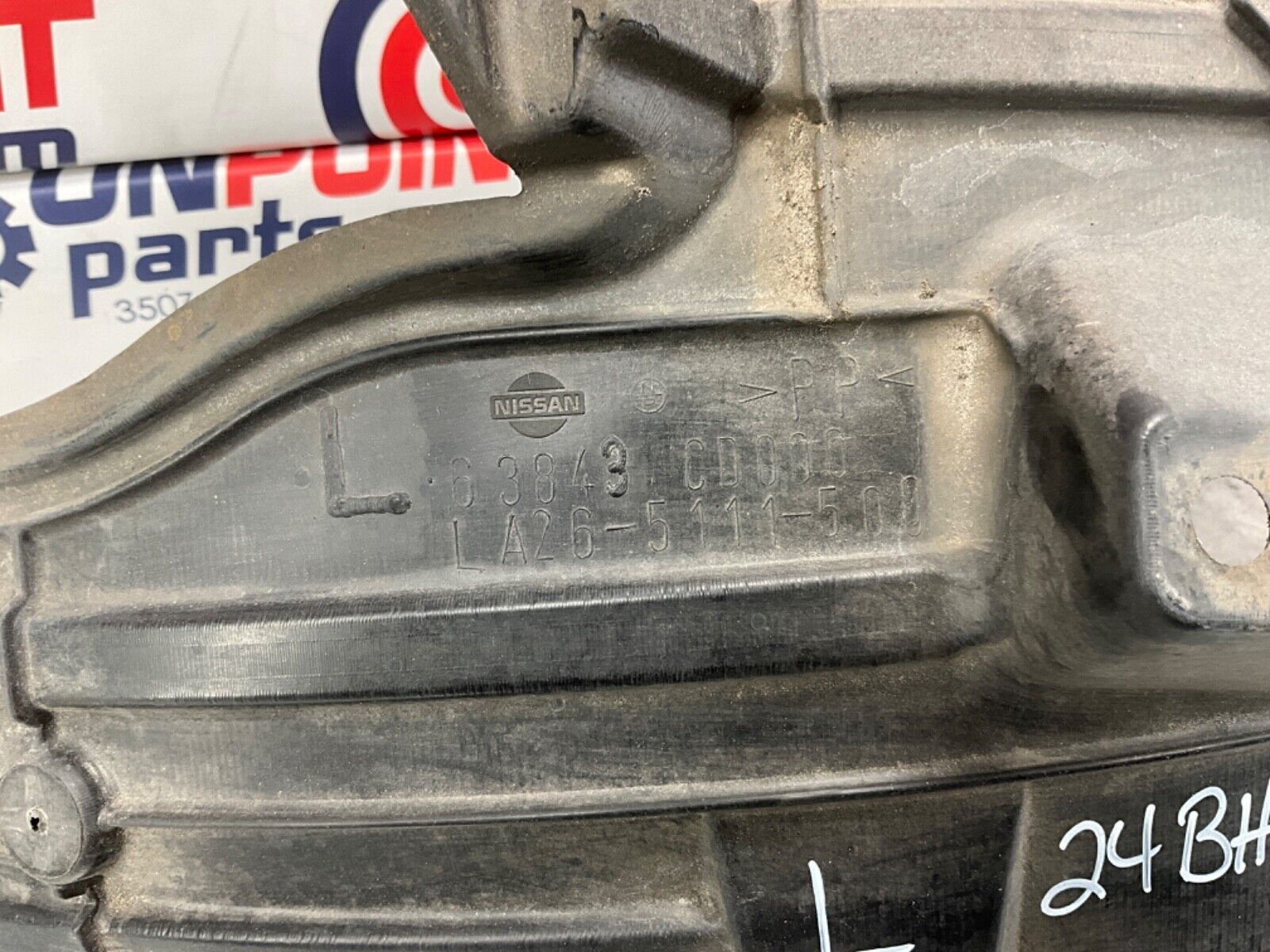 2005 Nissan Z33 350Z Driver Left Inner Fender Liner OEM 24BHQE3 - On Point Parts Inc