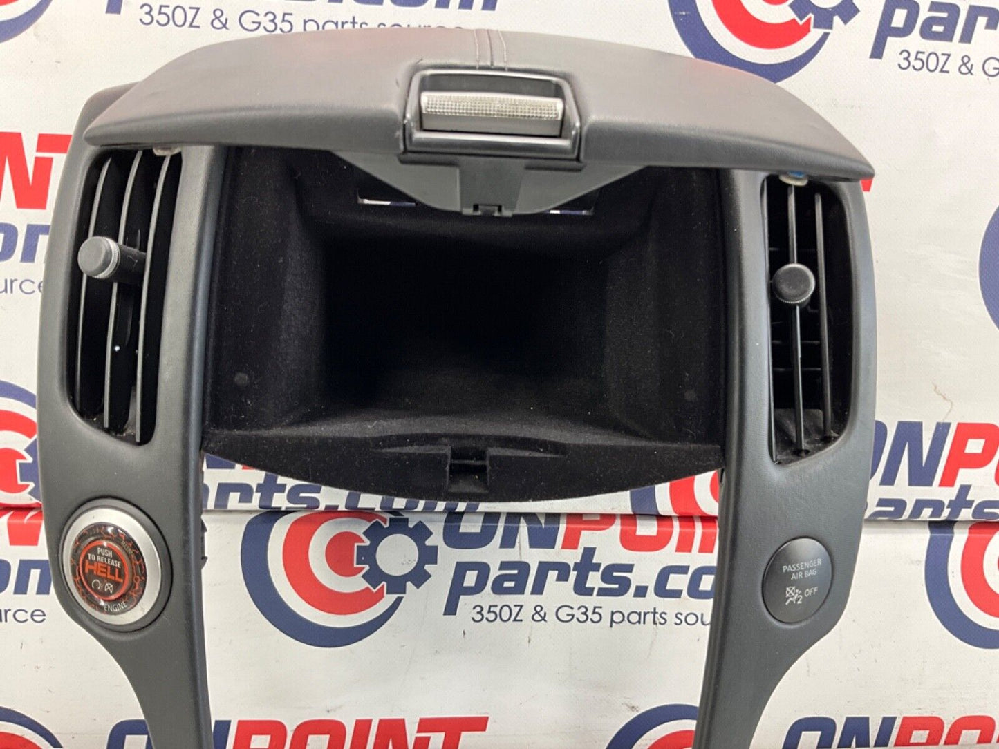 2014 Nissan Z34 370Z Front Center Dash Cubby Engine Start Button OEM 14BILE7 - On Point Parts Inc