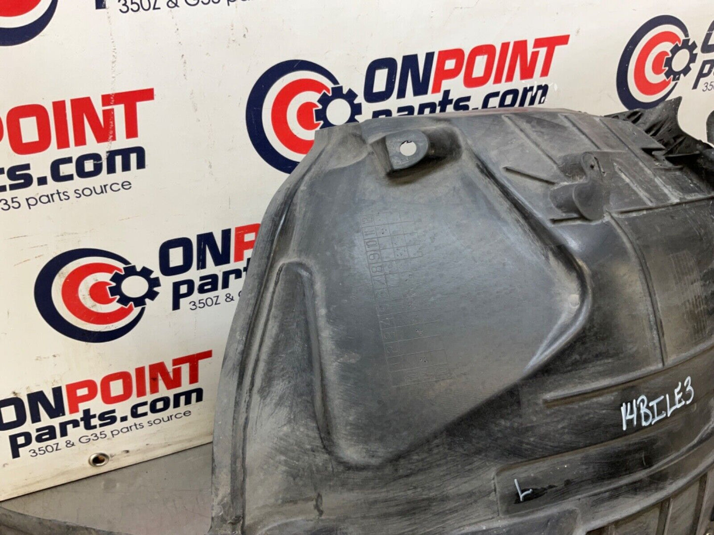 2014 Nissan Z34 370Z Driver Left Front Inner Fender Liner OEM 14BILE3 - On Point Parts Inc