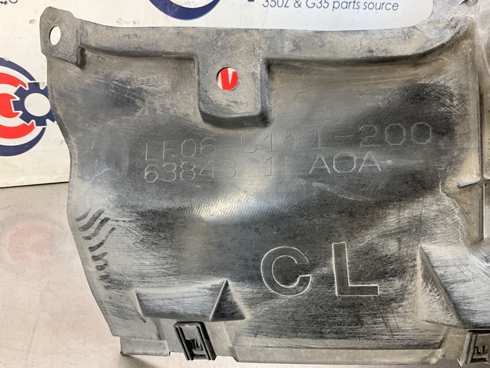 2014 Nissan Z34 370Z Driver Left Front Inner Fender Liner OEM 14BILE3 - On Point Parts Inc