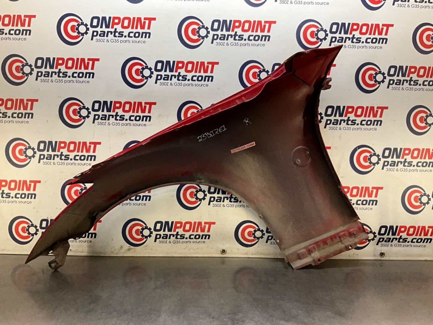 2007 Nissan Z33 350Z Passenger Right Front Fender with Emblem OEM 23BIZE1 - On Point Parts Inc