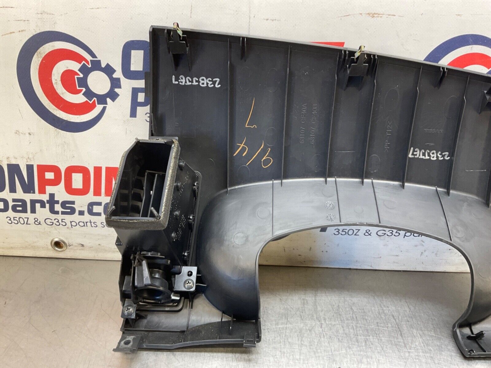 2006 Nissan Z33 350Z Driver Left Upper Dash Panel with Vent 68107 OEM 23BJJE7 - On Point Parts Inc