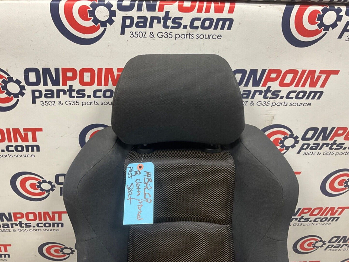 2004 Nissan Z33 350Z Passenger Right Cloth Seat Manual Adjust OEM 14BALF9 - On Point Parts Inc