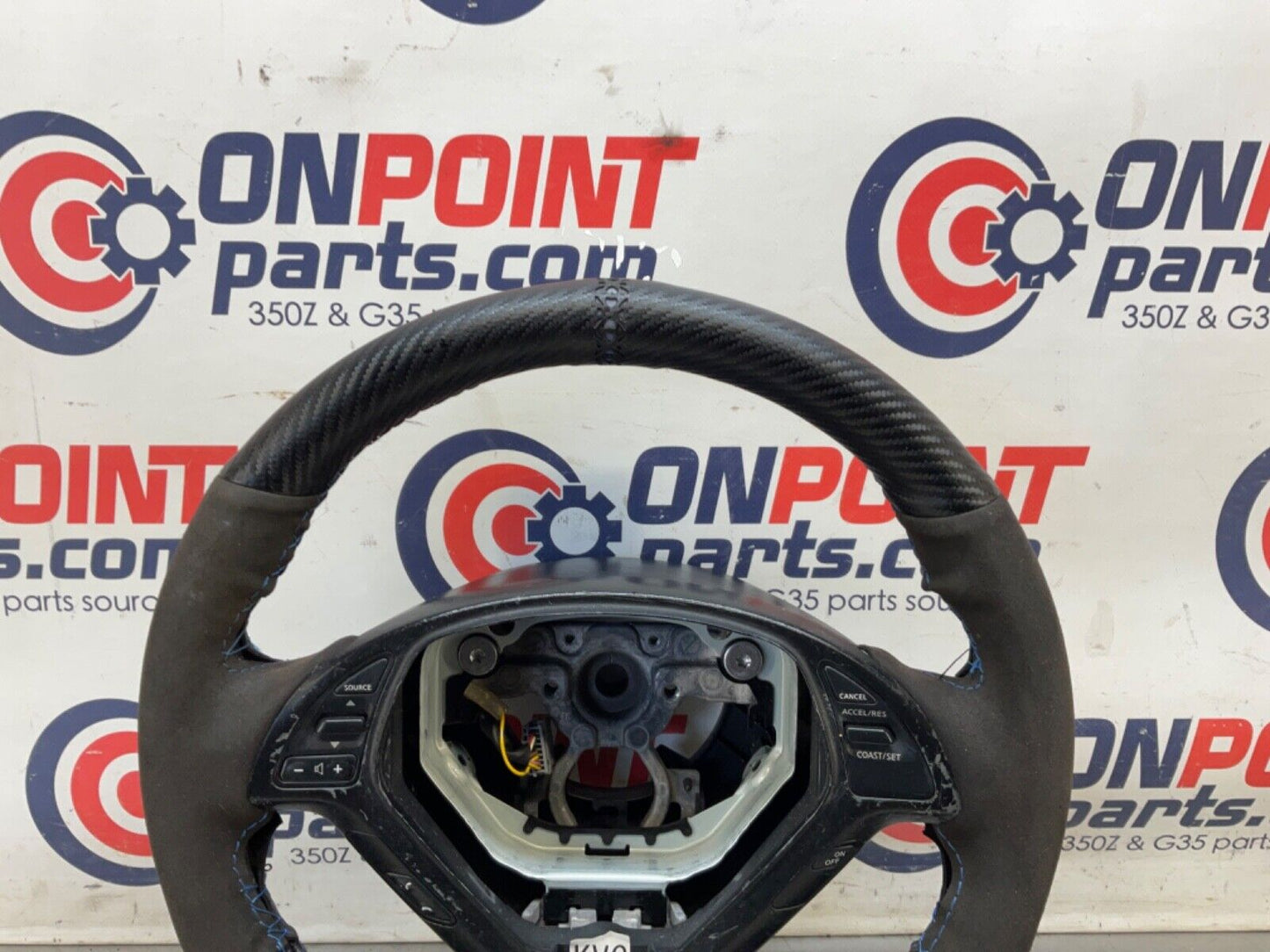 2009 Infiniti V36 G37 Steering Wheel with Aftermarket Stitch Cover OEM 12BAWFC - On Point Parts Inc