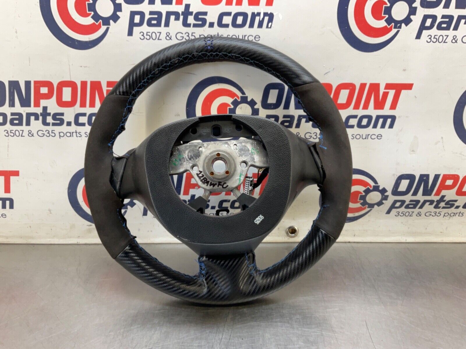 2009 Infiniti V36 G37 Steering Wheel with Aftermarket Stitch Cover OEM 12BAWFC - On Point Parts Inc