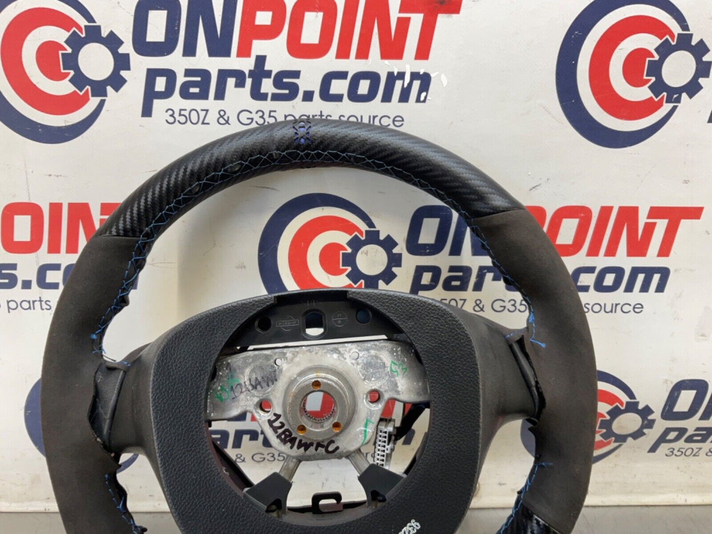 2009 Infiniti V36 G37 Steering Wheel with Aftermarket Stitch Cover OEM 12BAWFC - On Point Parts Inc
