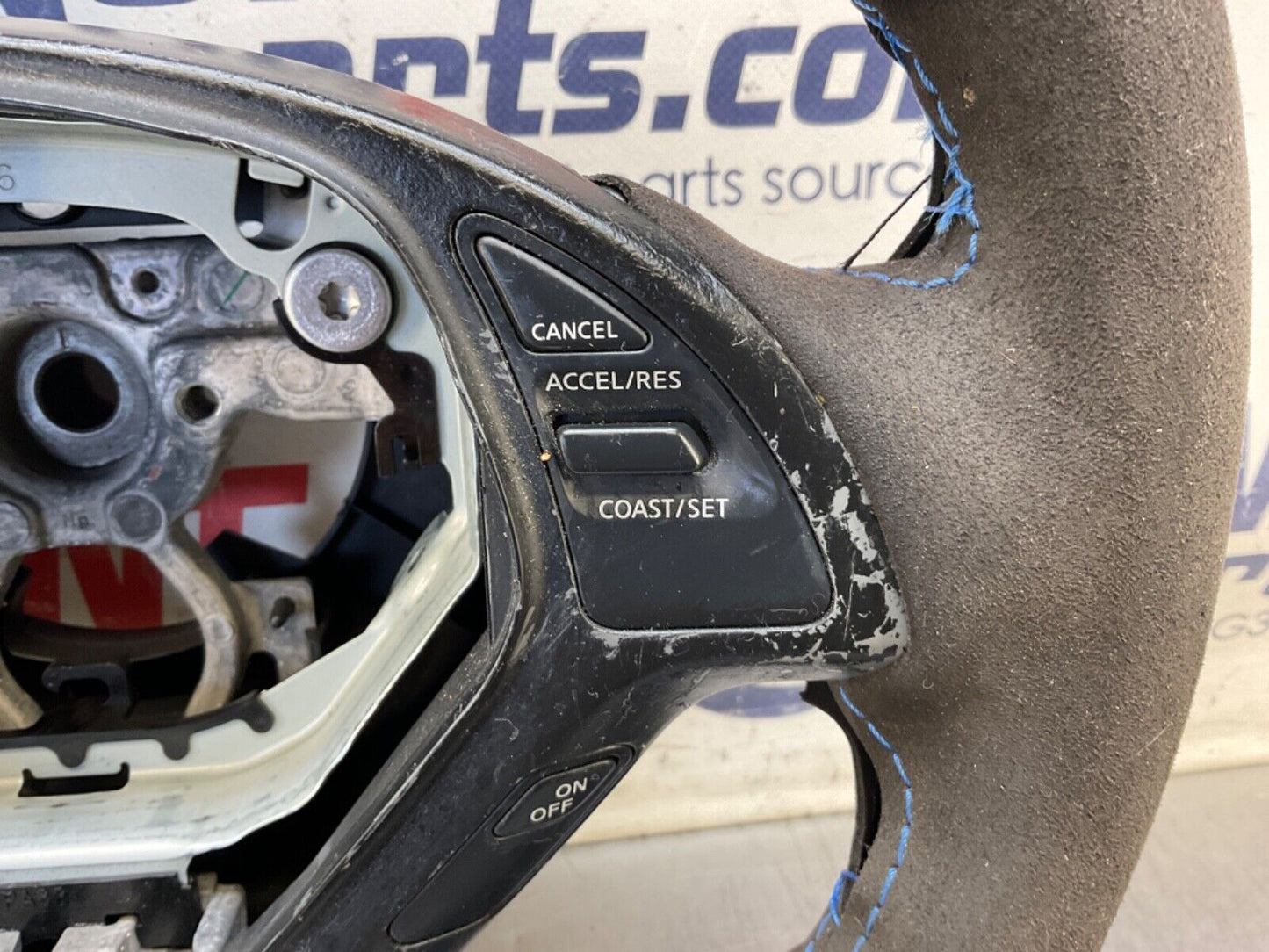2009 Infiniti V36 G37 Steering Wheel with Aftermarket Stitch Cover OEM 12BAWFC - On Point Parts Inc