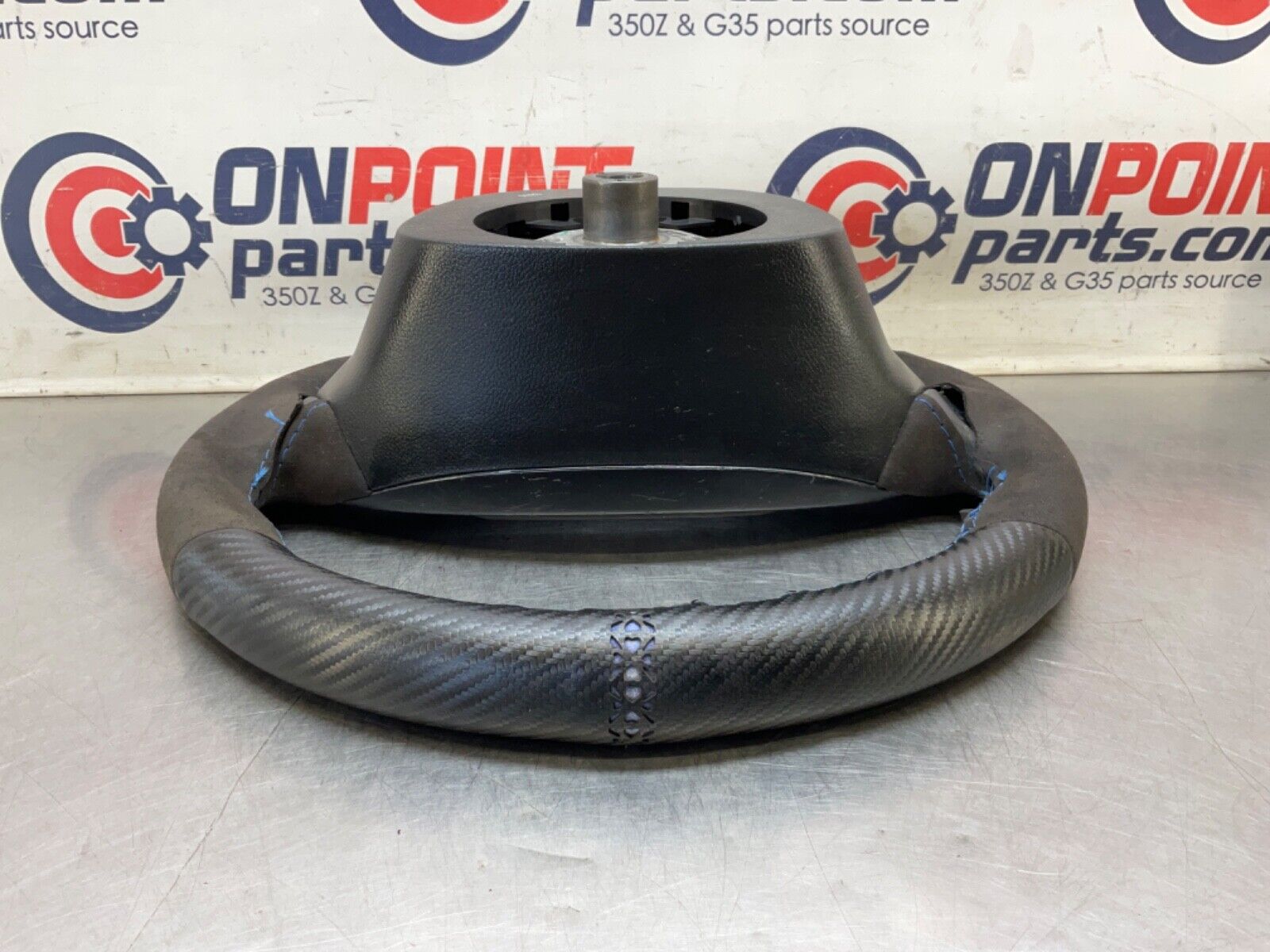 2009 Infiniti V36 G37 Steering Wheel with Aftermarket Stitch Cover OEM 12BAWFC - On Point Parts Inc