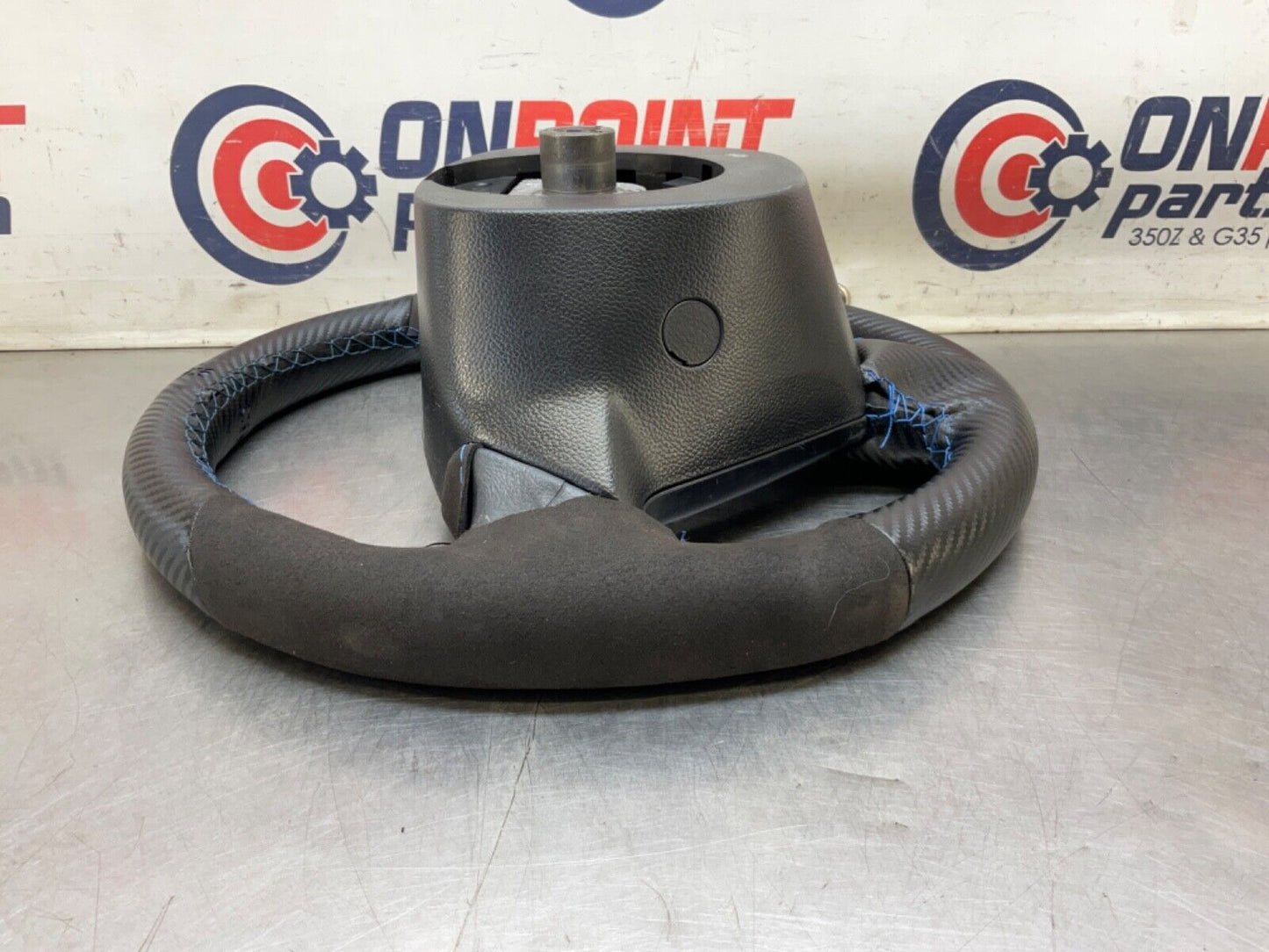 2009 Infiniti V36 G37 Steering Wheel with Aftermarket Stitch Cover OEM 12BAWFC - On Point Parts Inc