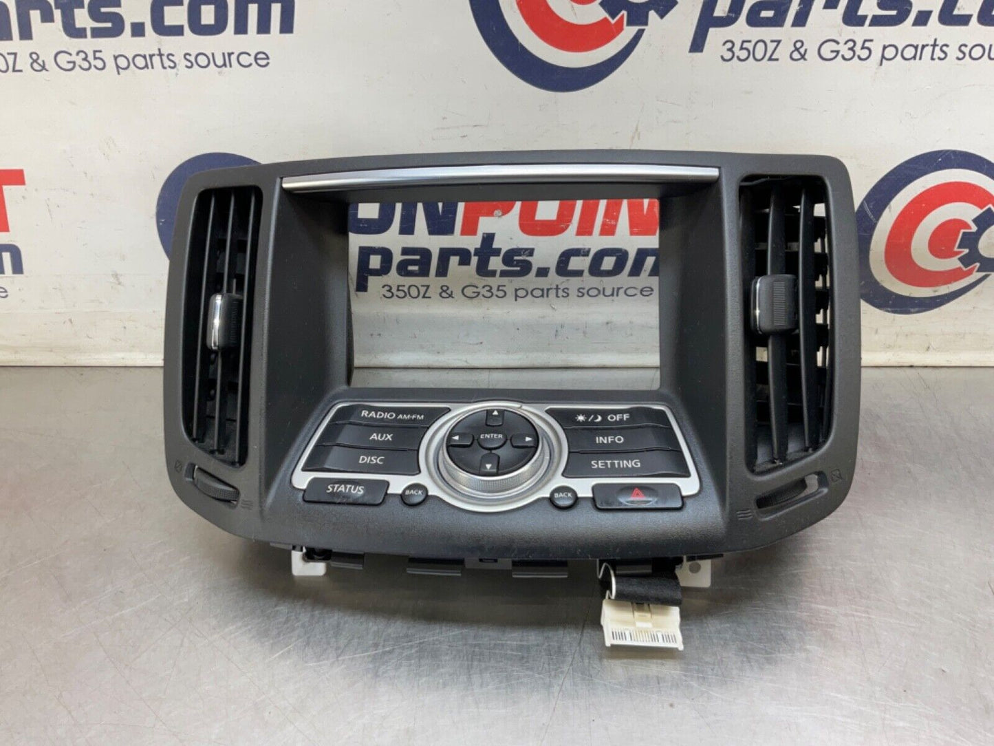 2009Infiniti V36 G37 Sedan Center Dash Trim with Navigation Controls OEM 12BAWFC - On Point Parts Inc